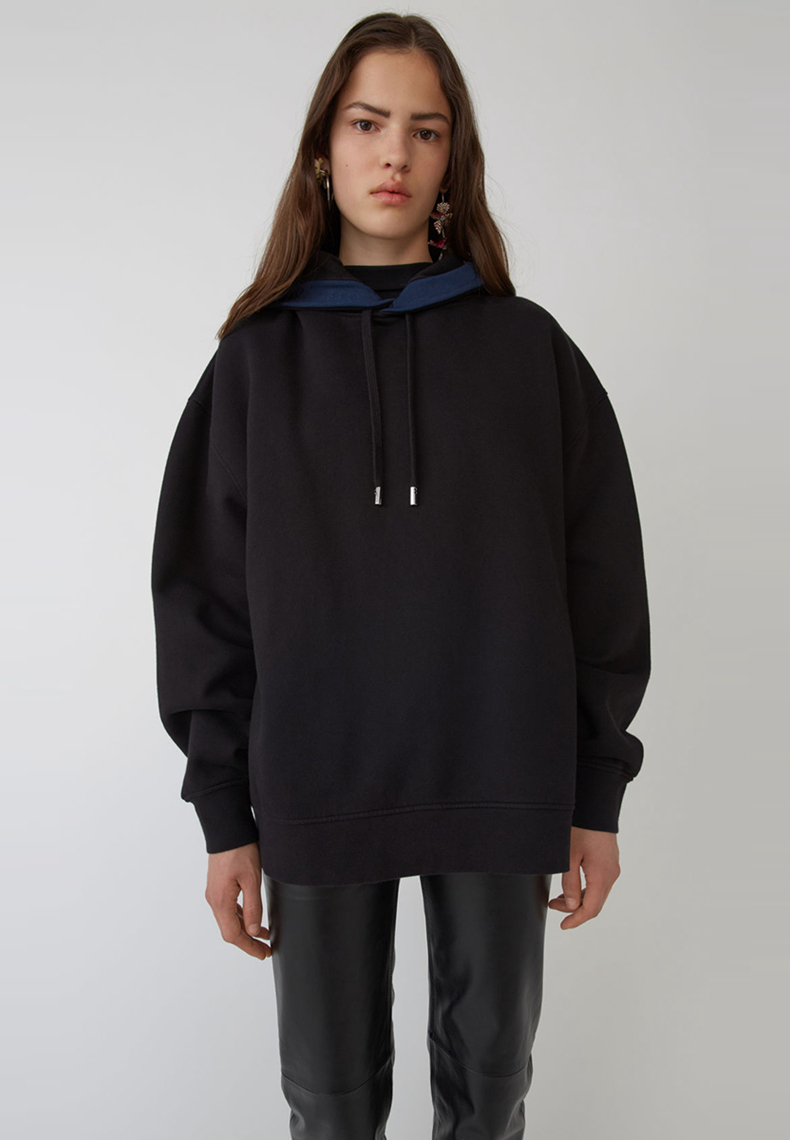 Solid color contrast stitching hoodie ApparelWin