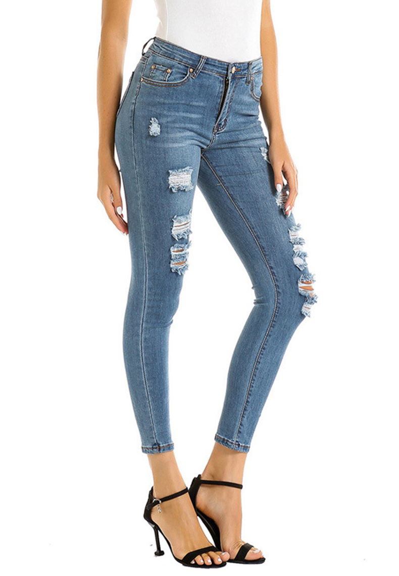Shredded stretch washed jeans ApparelWin
