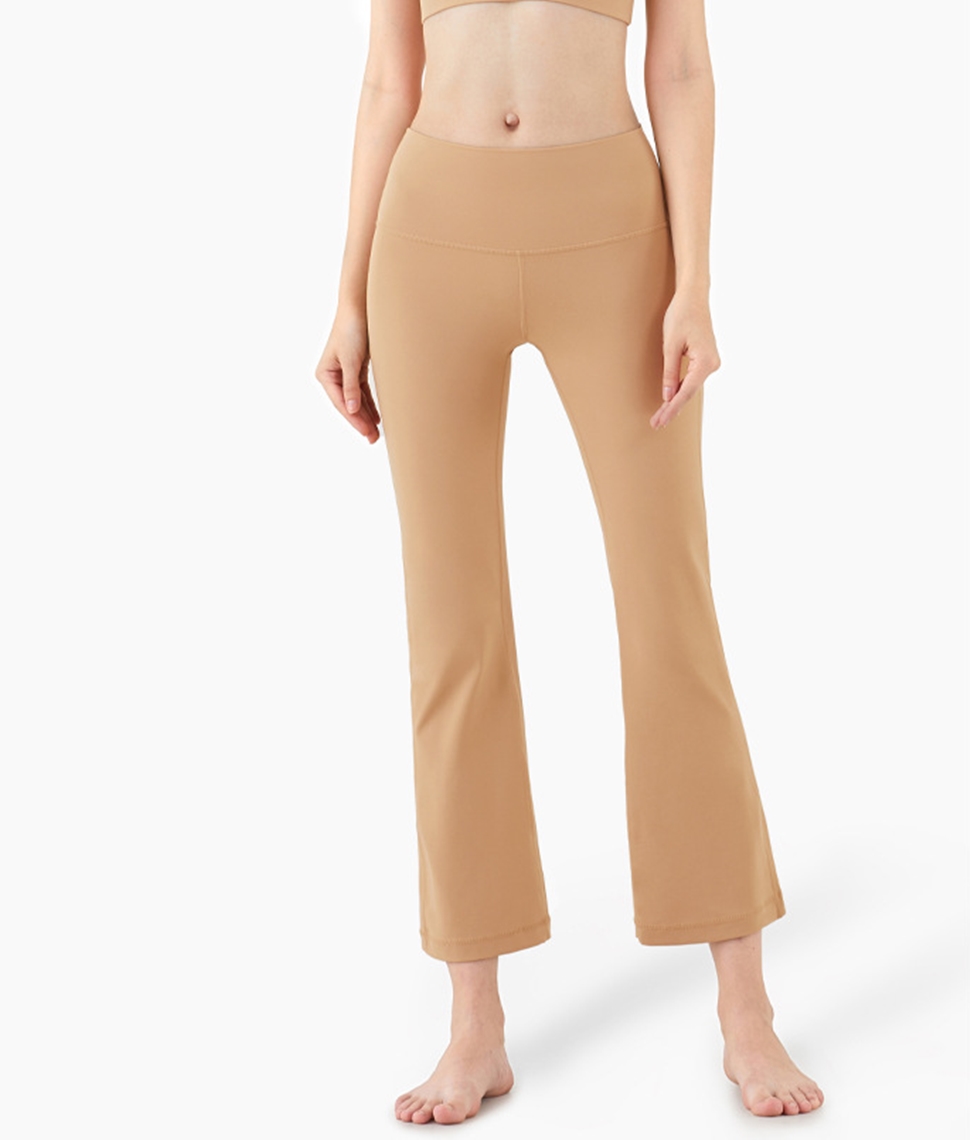 Nude Yoga Pants High Waist Support Shaping Flared Fitness Pants Sports Nude Yoga Pants High Waist Support Shaping Flared Fitness Pants Sports