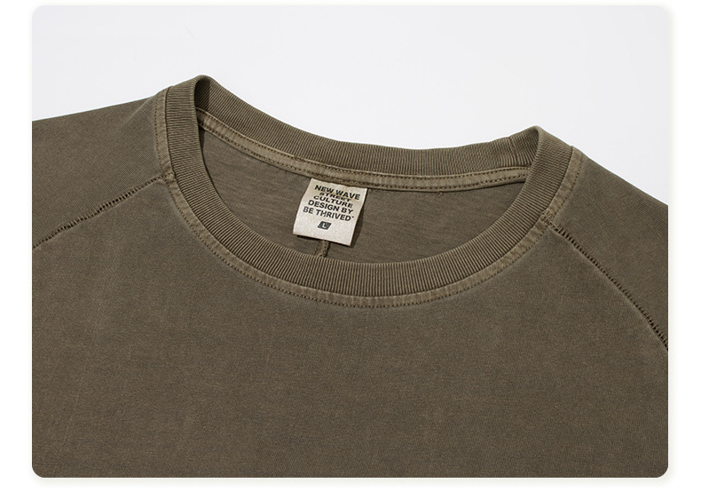 Basic style vintage wash oversize 190GSM t-shirt,T-SHIRT & POLO