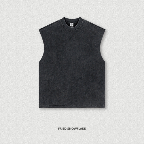 250GCotton sports fitness European and American sleeveless vest