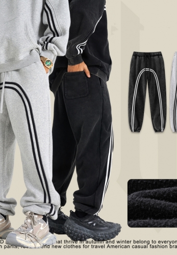 Athletic knitted fleece corseted trousers