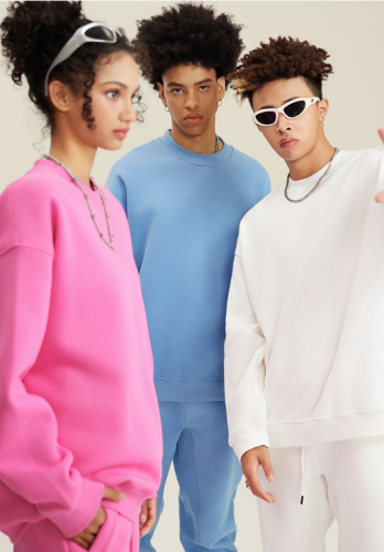 2024 autumn and winter velvet casual round neck sweatshirt new solid color sweatshirt