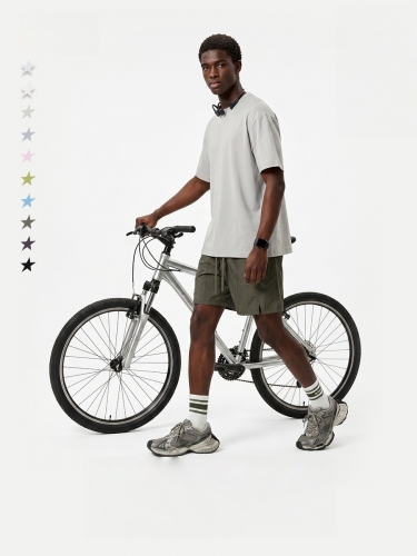 155G Men's Ice Mint Cotton Loose Breathable Outdoor Short Sleeve T-shirt
