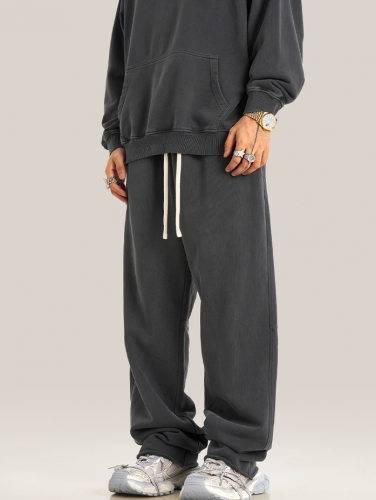 380G heavy washed vintage trousers