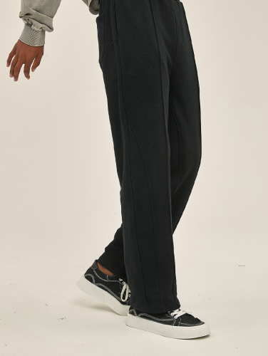 350G terry stitching wide-leg drawstring casual pants