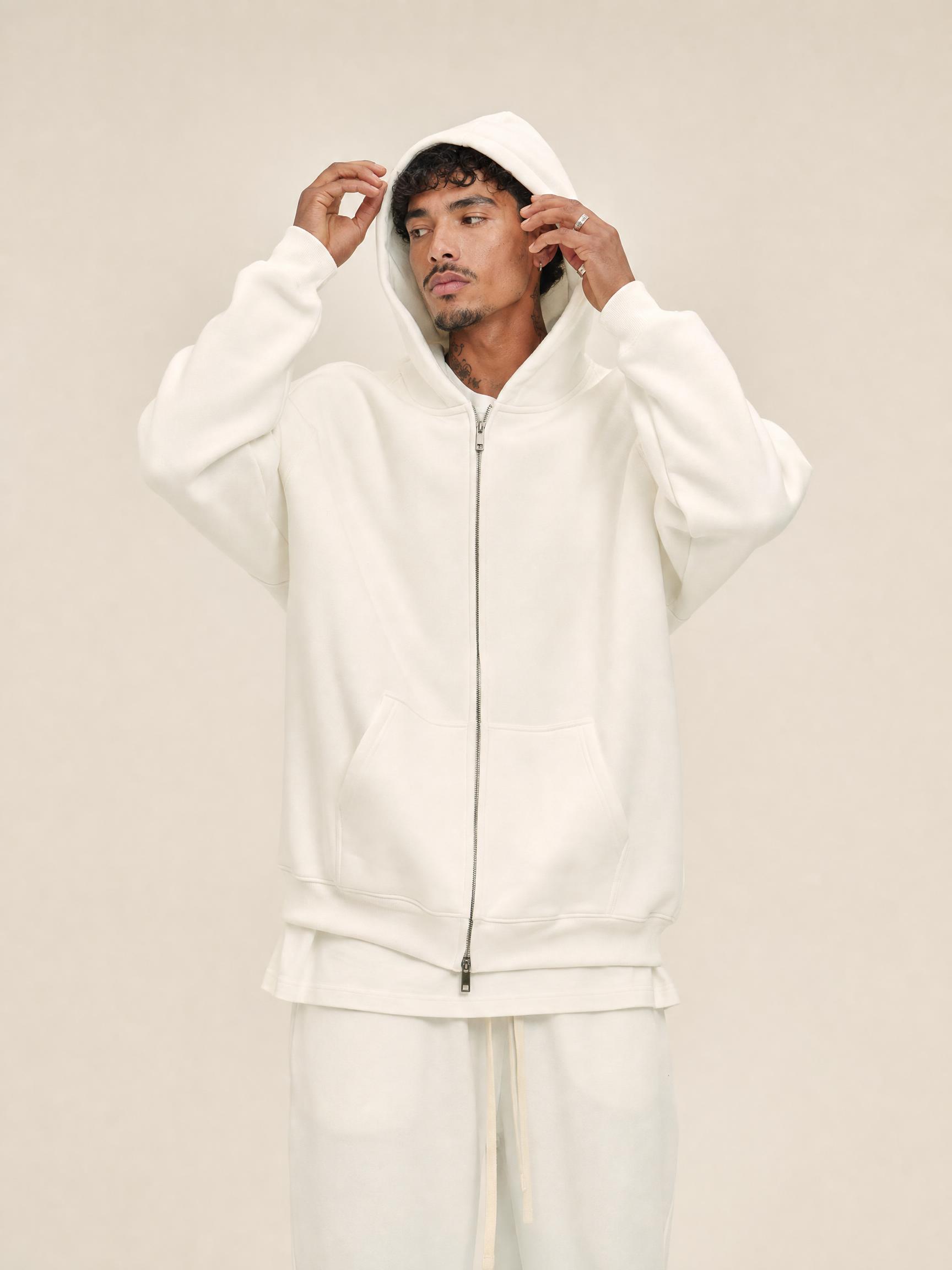 350G double zipper cardigan loose sweater