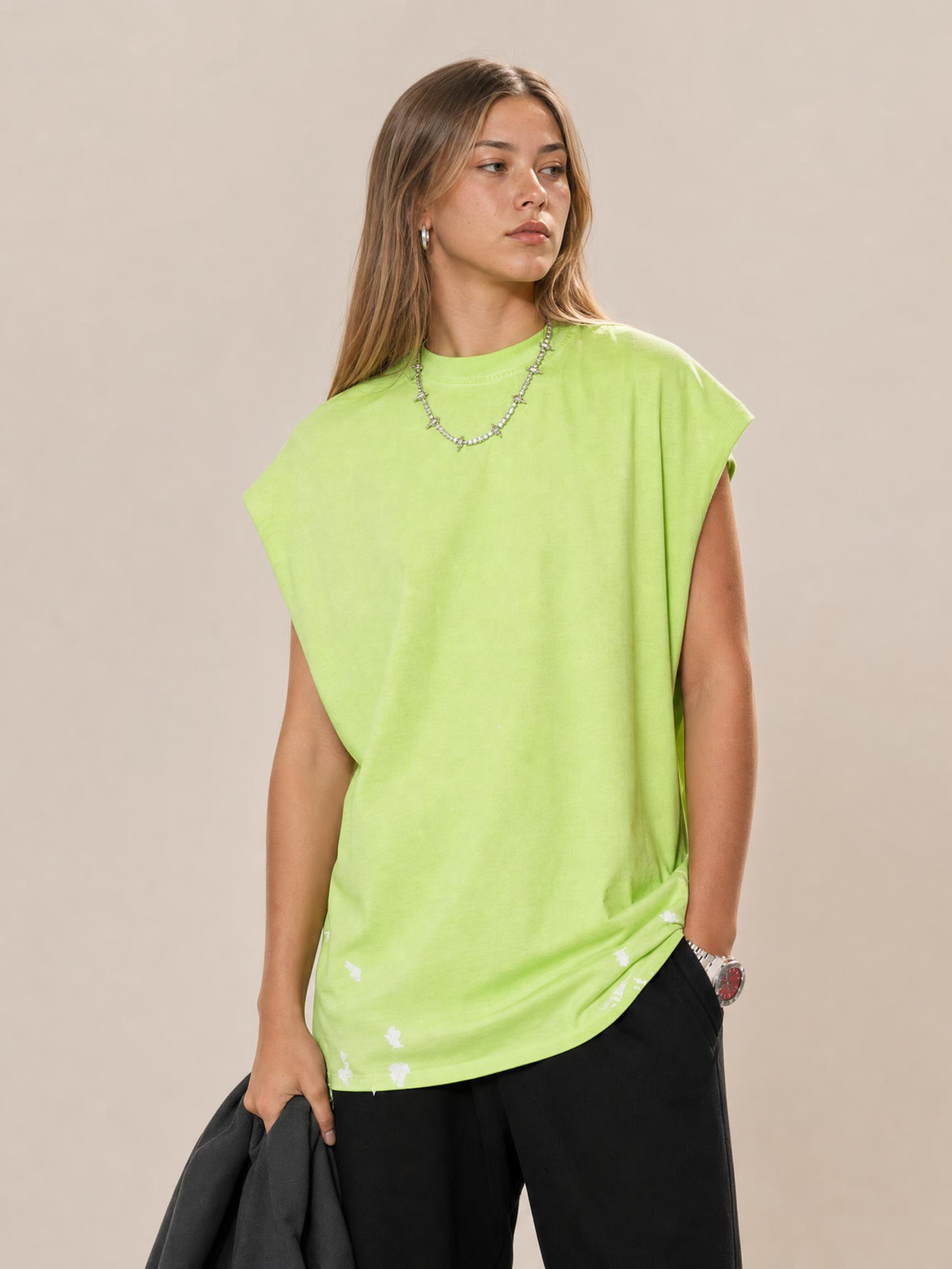 310GHand-painted sports shoulder sleeveless vest