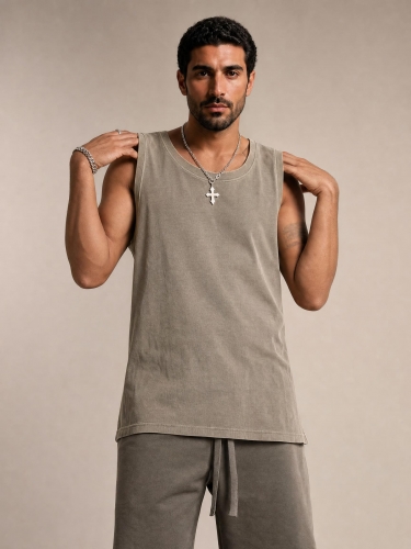 Wax Dyed Retro Camisole Vest